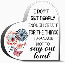 Load image into Gallery viewer, Acrylic Heart Plaque Decorative Sign 4X4 Inch Heart Shaped Acrylic Blo