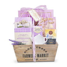 Load image into Gallery viewer, Alder Creek Gift Baskets Time For Tea Lavender Gift (8 Pieces)