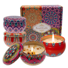 Load image into Gallery viewer, BYXAS 4 Pack Candles for Home Scented Aromatherapy Candles Gifts Set f