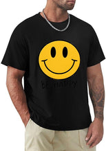 Load image into Gallery viewer, Be Happy Smile Face Retro Seventies Groovy Positive Vibe T-shirt, for