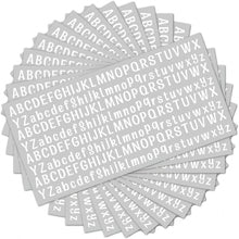 Load image into Gallery viewer, CCOCC 12 Sheets Letter Stickers,1/2 Inch Self Adhesive Waterproof Smal