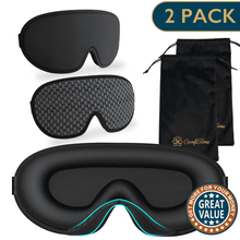 Load image into Gallery viewer, ComfiTime 3D Sleep Mask - 100% Blackout Eye Mask for Sleeping, Eye Cov