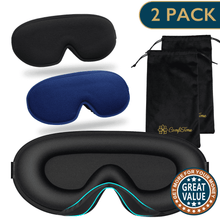 Load image into Gallery viewer, ComfiTime 3D Sleep Mask - 100% Blackout Eye Mask for Sleeping, Eye Cov