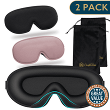 Load image into Gallery viewer, ComfiTime 3D Sleep Mask - 100% Blackout Eye Mask for Sleeping, Eye Cov