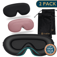 Load image into Gallery viewer, ComfiTime 3D Sleep Mask - 100% Blackout Eye Mask for Sleeping, Eye Cov