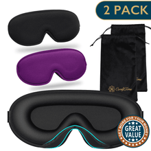 Load image into Gallery viewer, ComfiTime 3D Sleep Mask - 100% Blackout Eye Mask for Sleeping, Eye Cov