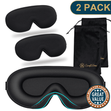 Load image into Gallery viewer, ComfiTime 3D Sleep Mask - 100% Blackout Eye Mask for Sleeping, Eye Cov