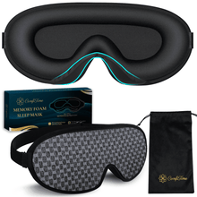 Load image into Gallery viewer, ComfiTime 3D Sleep Mask - 100% Blackout Eye Mask for Sleeping, Eye Cov