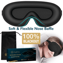 Load image into Gallery viewer, ComfiTime 3D Sleep Mask - 100% Blackout Eye Mask for Sleeping, Eye Cov