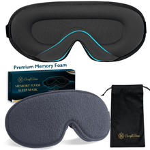 Load image into Gallery viewer, ComfiTime 3D Sleep Mask - 100% Blackout Eye Mask for Sleeping, Eye Cov