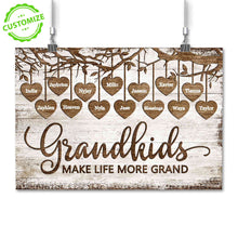Load image into Gallery viewer, Customizaholic Custom Grandkids Heart Canvas, Grandchildren Name Sign,