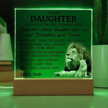 Load image into Gallery viewer, To My Daughter, Straighten Your Crown Acrylic Plaque, Unique Plaque Ke