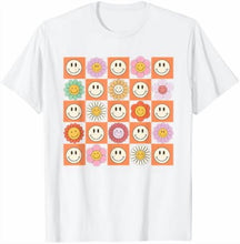 Load image into Gallery viewer, Funny Yellow Pink Happy Smiling Smile Face Daisy Flower Girl T-Shirt