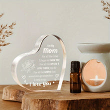 Load image into Gallery viewer, Gifts for Mom - Personalized Acrylic Plaque Heart Shaped Keepsake, Mom