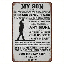Load image into Gallery viewer, HELLOYOUNG Vintage Metal Tin Sign for Man Cave, Personalized Dad Gift