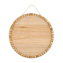 Load image into Gallery viewer, Hello Hobby Wood Beaded Edge Round Plaque, 15.625" x 14" x .94"
