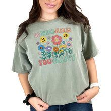 Load image into Gallery viewer, Inspirational Graphic Tee, Do What Makes You Happy Shirt, Colorful Flo
