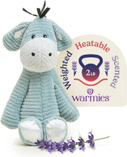 Load image into Gallery viewer, warmies 13” Donkey Stuffed Animal, Microwavable Heated Plushies and