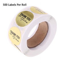 Load image into Gallery viewer, JZROCKER 500 Pieces/Roll Thank You for Your Purchase Stickers Round Gr