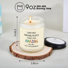 Load image into Gallery viewer, MINSUI-Thank You Gifts for Women, You are Amazing Lavender Candle, Bir