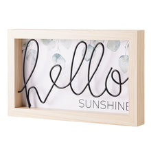 Load image into Gallery viewer, Mainstays Indoor Black Metal Wire Hello Sunshine Farmhouse Tabletop Si
