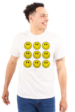Load image into Gallery viewer, Positive Happy Faces Smile Emoticons Plus Size Crewneck Graphic Tee Sh