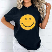 Load image into Gallery viewer, Positive Vibes Cartoon Friendly Smiley Face Bright Graphic Comfort Col