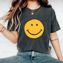 Load image into Gallery viewer, Positive Vibes Cartoon Friendly Smiley Face Bright Graphic Comfort Col