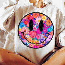 Load image into Gallery viewer, Retro Happy Flowers Shirt, Vintage Distressed Shirt, smile flowers Shi