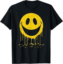 Load image into Gallery viewer, Retro Melting Happy Face Graffiti – Vintage 70s Peace Smile T-Shirt