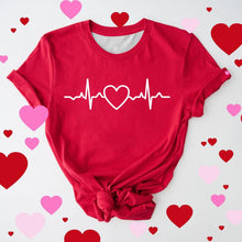 Load image into Gallery viewer, Rezuofi 2 Pcs Valentines Day Shirt Love More Worry Less Shirts Women H