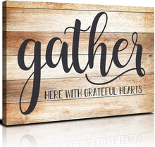 Load image into Gallery viewer, Farmhouse Dining Room Wall Art Gather Signs for Home Decor Kitchen Pic