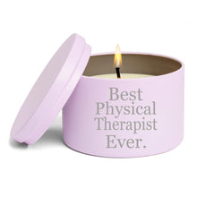 Load image into Gallery viewer, Scented Candle Gift 8oz with Lid Best Physical Therapist Ever PT (Lave
