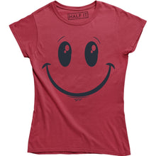 Load image into Gallery viewer, Smile Face Emoticon Emoji Happy Smile Funny Sarcasm Women's Tee Shirt