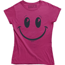 Load image into Gallery viewer, Smile Face Emoticon Emoji Happy Smile Funny Sarcasm Women's Tee Shirt