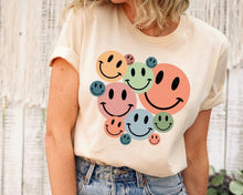 Load image into Gallery viewer, Smiley Faces Shirt Positivity, Happy Face Aesthetic , Good Vibes Shirt