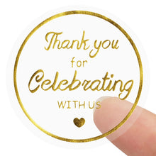 Load image into Gallery viewer, TETOU 500Pcs Thank You Stickers, 1.5 inch Thank You for Celebrating wi