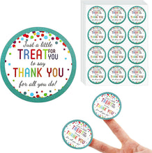Load image into Gallery viewer, Thank You for All You Do Stickers, Colorful Dots Round Appreciation St
