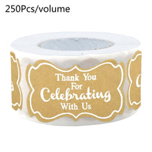 Load image into Gallery viewer, Thank You for Celebrating with Us Stickers 500pcs/roll Small Business