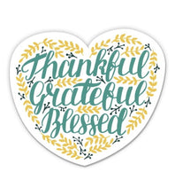 Load image into Gallery viewer, Thankful Grateful Blessed - 3" Vinyl Sticker - For Car Laptop I-Pad Ph