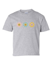 Load image into Gallery viewer, Youth Kids Flower Happy Faces Smile Short Sleeve T-shirt Graphic Tee-S