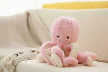 Load image into Gallery viewer, Colorful Octopus Plush Toy - Soft Stuffed Animal in Blue/Pink/White/Pu