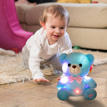 Load image into Gallery viewer, Color Changing Glow Bear Plush Toy with Light - Blue LED Night Light S