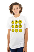 Load image into Gallery viewer, Positive Happy Faces Smile Emoticons Plus Size Crewneck Graphic Tee Sh