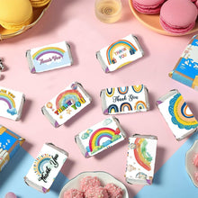 Load image into Gallery viewer, 120 Pcs Thank You Mini Candy Bar Wrappers Cartoon Rainbow Balloon Clou