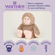 Load image into Gallery viewer, warmies 13” Bigfoot Stuffed Animal, Microwavable Heated Plushies and