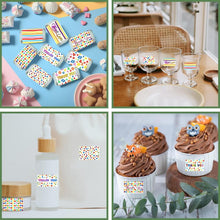 Load image into Gallery viewer, 120 Pcs Thank You Mini Candy Bar Wrappers Rainbow Circle Flower Dot Ch