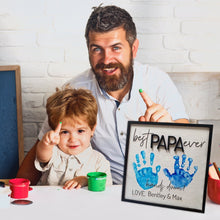 Load image into Gallery viewer, siubich Custom Best Dad Ever Hands Down Sign Plaque Personalized Fathe