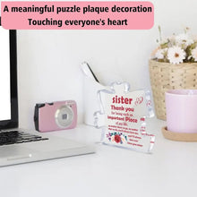Load image into Gallery viewer, Youersen Sister Birthday Gift, Puzzle-Shaped Plaque for Thanksgiving,
