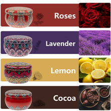Load image into Gallery viewer, BYXAS 4 Pack Candles for Home Scented Aromatherapy Candles Gifts Set f